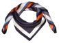 Preview: Foulard Shawl Silk Satin Geometric Orange Black Beige